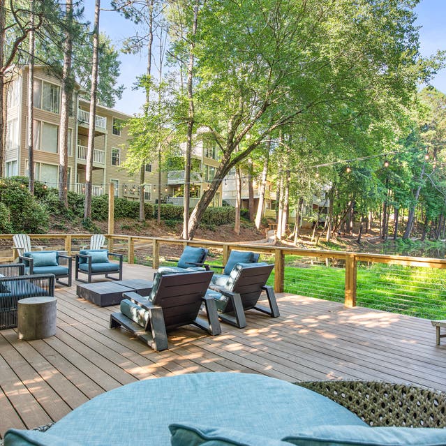 The Preserve at Dunwoody - Wooden Deck with Multiple Seating